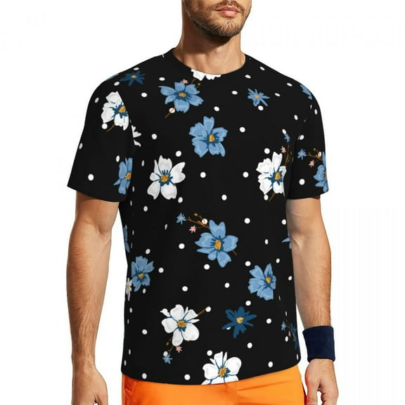 T Shirt For Men White Daisies Gym T-Shirt Summer Flowers Print Art Fun Harajuku Tee Shirt For Male P