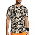 thumbnail image 1 of T Shirt For Men White Daisies Gym T-Shirt Summer Flowers Print Art Fun Harajuku Tee Shirt For Male P, 1 of 7