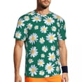 thumbnail image 1 of T Shirt For Men White Daisy Sportswear Beach Elegant Flower Print Vintage Harajuku Tshirt For Men Cu, 1 of 7