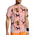 thumbnail image 1 of T Shirt For Men Wine Lover T-Shirt Male Red Wine Pattern Basic Sports Fast Dry Summer Fashion Tee Sh, 1 of 7