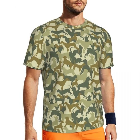 T Shirt For Men Yellow Camo Desert Camouflage Trendy Cool Gym T-Shirts Short-Sleeve Comfortable Tshi