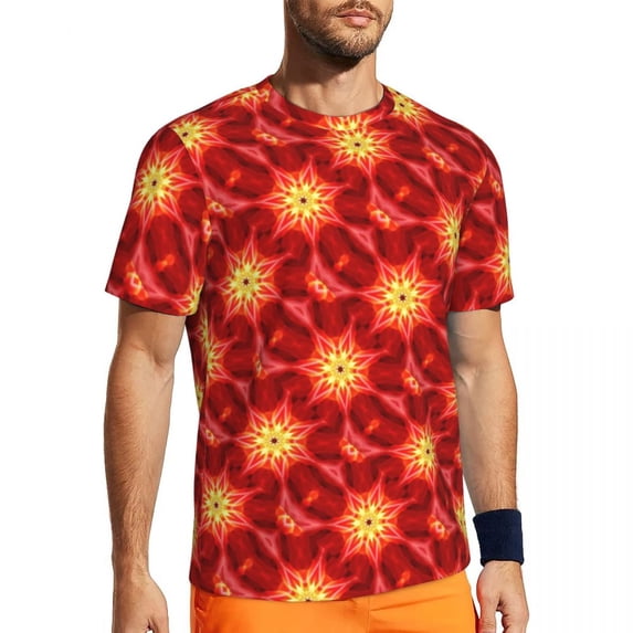 T Shirt For Men Zia Sun Symbol Man New Mexico State Flag Red Vintage Running T-Shirts Fast Dry Beach