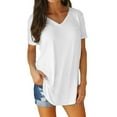 thumbnail image 1 of T-Shirt For Women Cotton Clothes Short Sleeves T-Shirt Outdoor Loose Causal Outfits Top Graphic Tees Summer Spring Daily Wear Lady Blouse Tops, 1 of 2