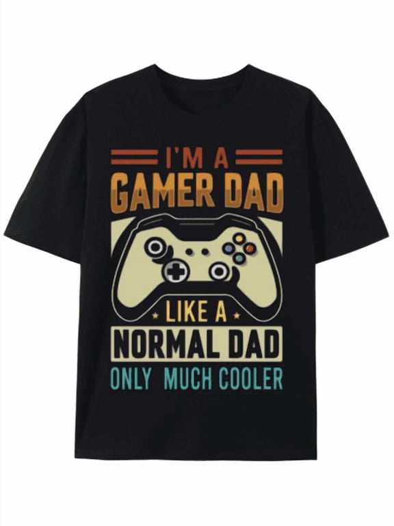 T-Shirt Game On Dad: Gamer Dad T-Shirt,Street Fashion