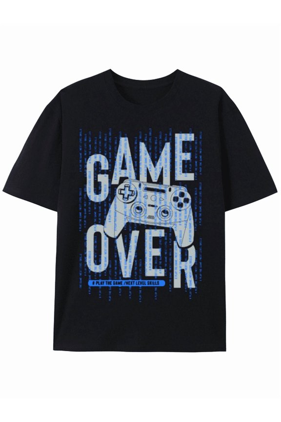 T-Shirt Game Over Controller Graphic Tee for Gamers