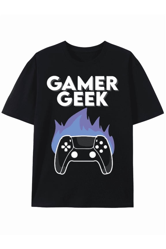 T-Shirt Gamer Geek Controller Graphic Tee