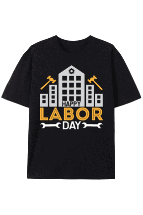 T-Shirt Happy Labor Day Construction Worker T-shirt