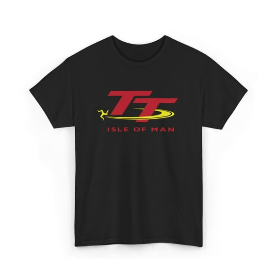 T Shirt Isle of Man TT Race Racing Tourist Logo Black White Navy Grey Tee