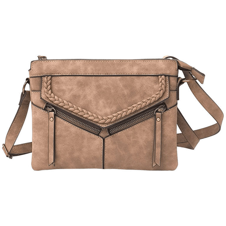 T-Shirt &amp; Jeans Women&rsquo;s Maven Vegan Suede Braided Crossbody 