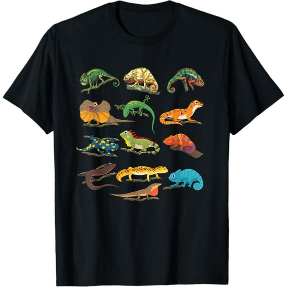 T-Shirt Kids Lizard Collage Bearded Dragon