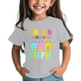thumbnail image 1 of T Shirt for Kids Toddler Kids Girls and Boys s Short Sleeve T Shirt Easter Bunny And Letter Printing Pulloverr Short Sleeve Soft Fit Top Fashion Wearing #Grey 18-24 Months, 1 of 1