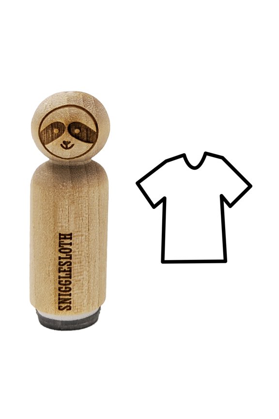 T-Shirt Laundry Outline Rubber Stamp for Scrapbooking Crafting Stamping - Mini 1/2 Inch