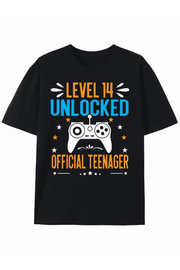 T-Shirt Level 14 Unlocked: Official Teenager Gaming T-shirt