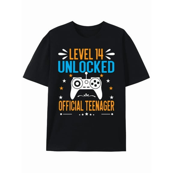 T-Shirt Level 14 Unlocked: Official Teenager Gaming T-shirt