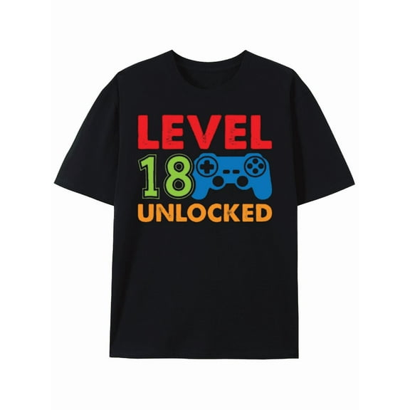 T-Shirt Level 18 Unlocked: Gamer's 18th Birthday T-shirt