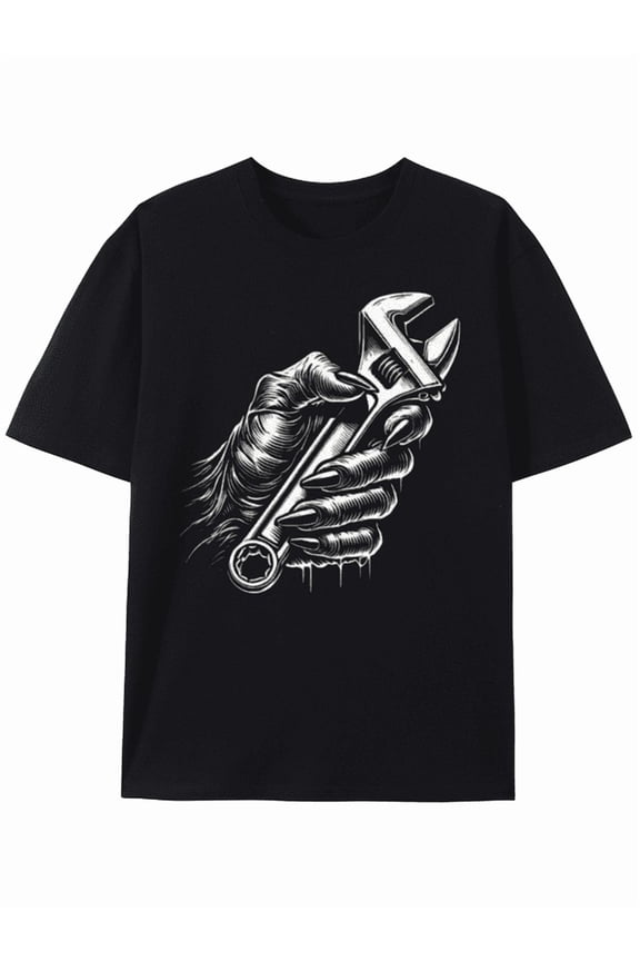 T-Shirt Mechanic's Pride: Wrench Grip Graphic Tee