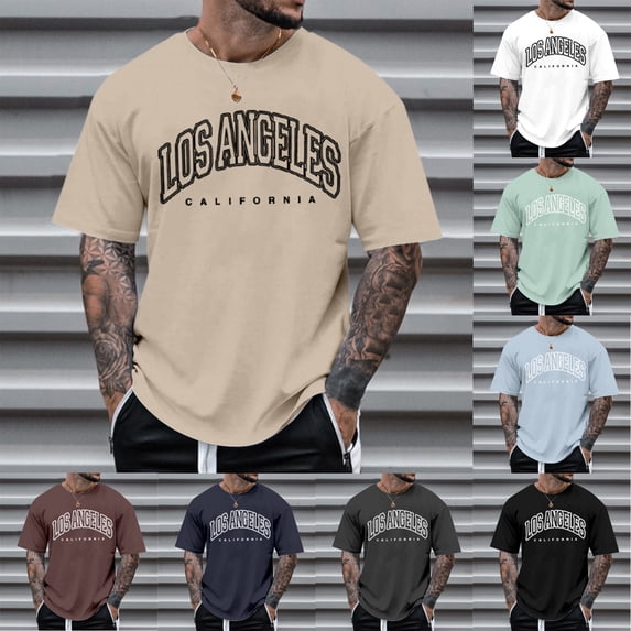 T Shirt for Men Loose Fit Short/long Sleeve Big and Tall Breathable Gym & Tennis Tshirts Slim Fit Gradient Boat Neck Summer Casual Beach Basic Basic Tee