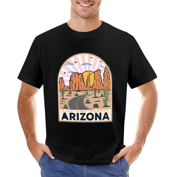 T-Shirt Men's Arizona Desert Graphic Print Fashion Tee New