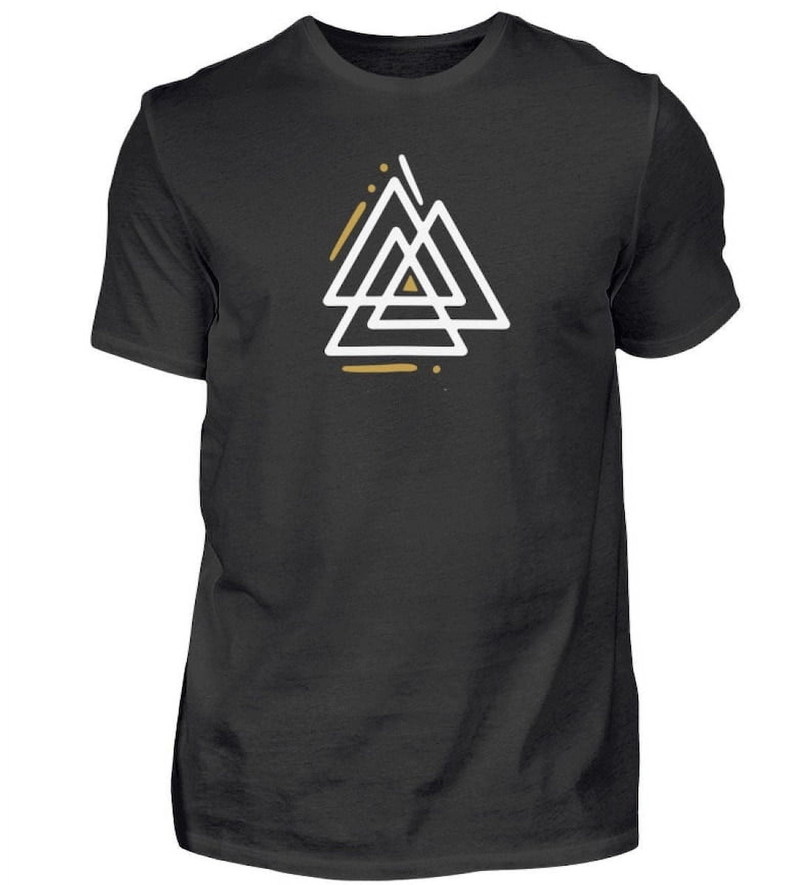 T-Shirt Men's Viking Graphic Triangle Minimalist Shirt Nordic Man T ...