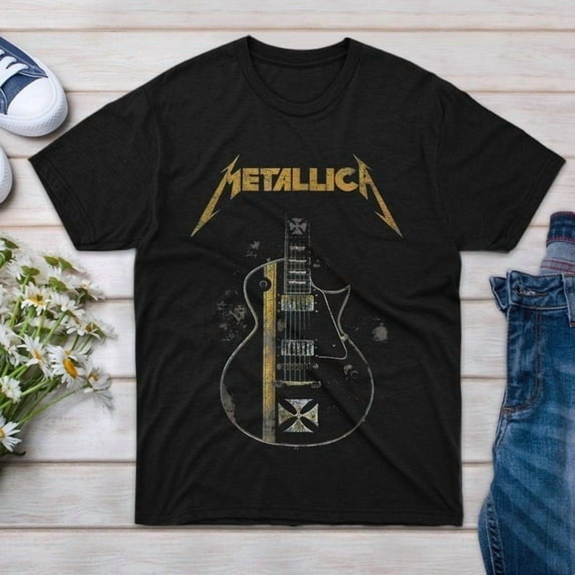 Metallica History T-Shirt Uomo - Maglietta Nera Regular, Merch Ufficiale Della Band