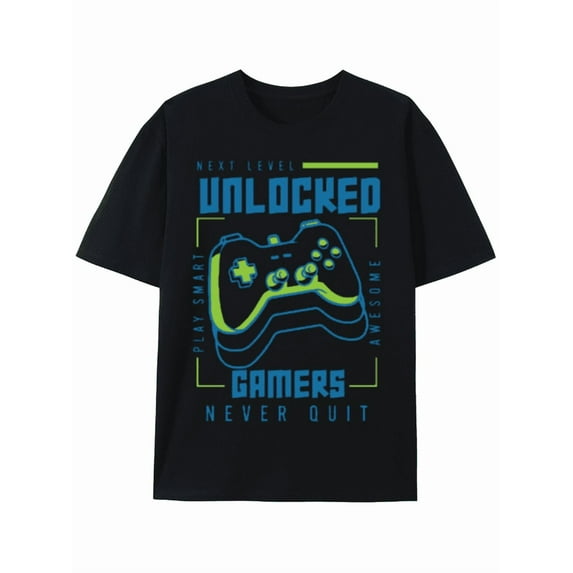Greenink T-Shirt Next Level Unlocked: Gamers Never Quit T-shirt