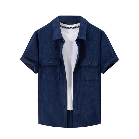 T-Shirt Pack Men'S Short Sleeve Shirts Men's Corduroy Button Down Shirts, Summer Short Sleeve Casual Shacket Jacket Fashion Western Corduroy Tops with Pockets