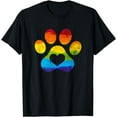 thumbnail image 1 of T-Shirt Rainbow Dog Paw Print Flag LGBTQ Gay Pride Month, 1 of 4
