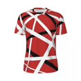 thumbnail image 1 of T Shirt Red Black and White Line Art Trendy Cool Gym T Shirts Short Sleeve Quick Dry Tops Summer St, 1 of 5