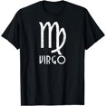 thumbnail image 1 of T-Shirt Retro Distressed Virgo Zodiac Sign Birthday Gift, 1 of 4
