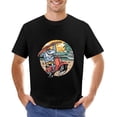 thumbnail image 1 of T-Shirt Shark Riding Scooter Mens Funny Graphic Tee Short Sleeve Hipster Gift, 1 of 5