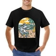 thumbnail image 1 of T-Shirt Sharks Beach Enjoyment Summer Fun Mens Ocean Vacation Tee, 1 of 5