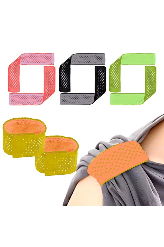 T-Shirt Shoulder Sleeve Straps | Non-Slip Fixing Tape | Breathable Mesh Reusable Bands | Double-Sided Elastic Strip | 8 Pack | Multicolor | 20x3.5cm Adjustable