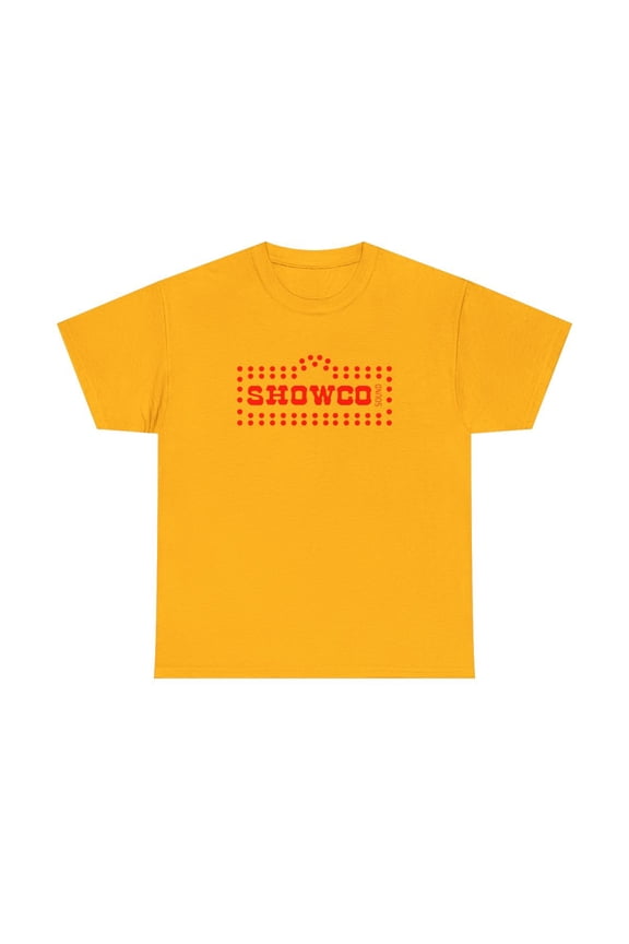 T Shirt Showco Show Co Sound Concert Classic Red Black White Yellow Tee - Gold / S