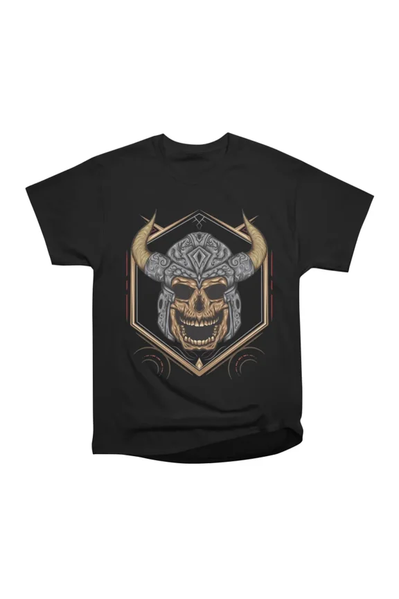 T-Shirt Tee Gift For Him Merch For Her Apparel For Friend print with logo viking head in s