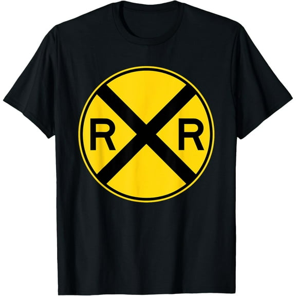 T-Shirt Train Railroad Crossing Sign