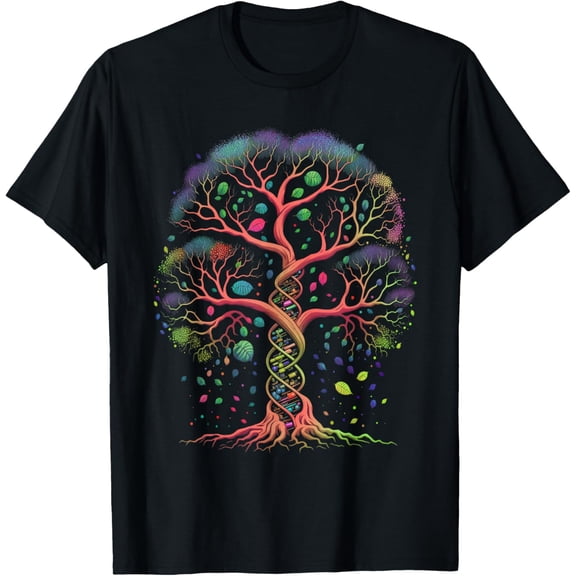 T-Shirt Tree of Life Shirt DNAMen and women, White Black T-shirt, size: Extra large S-1998XL
