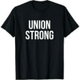 thumbnail image 1 of T-Shirt Union StrongMen's and women's gift, black and white T-shirt, size: Extra large S-4XL, 1 of 4