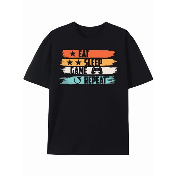 T-Shirt Vintage Eat Sleep Game Repeat Gaming T-shirt