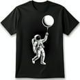 thumbnail image 1 of T-Shirt White Spacesuit with Moon on Starry Night, 1 of 5
