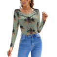 thumbnail image 1 of T-Shirt Women'S Chalcosoma Atlas Dynastid Beetle Watercolor Ruffle Short Sleeve Women's Print Fashion Casual T Shirts For Girl Gift, 1 of 1