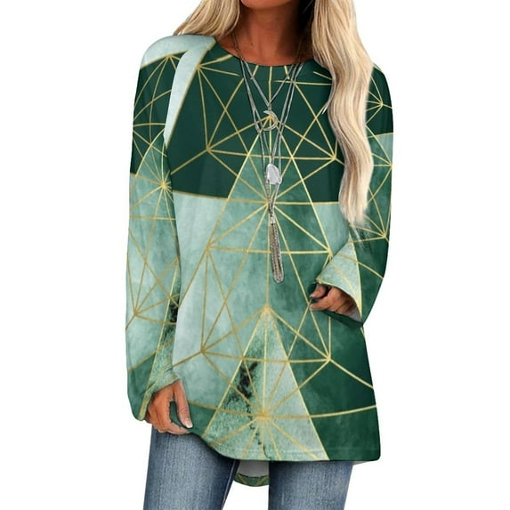 T-Shirt Women'S Green Geometric Ruffle Short Sleeve T Shirts Summer V Neck Tops Fashion Casual Tee Shirt Green Geometric Emerald Green