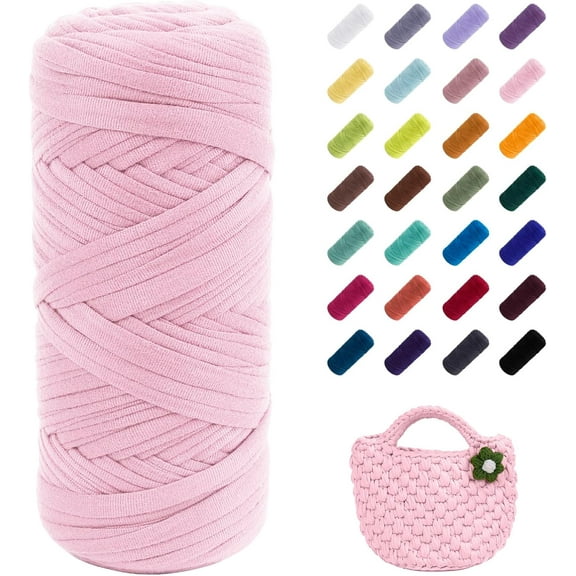 T-Shirt Yarn, 200g/196ft Elastic Fabric Cloth Knitting T Shirt Yarn,  Thick Crochet Yarn for Crocheting Bags/Baskets/Rugs, Home Decor, DIY Crafts