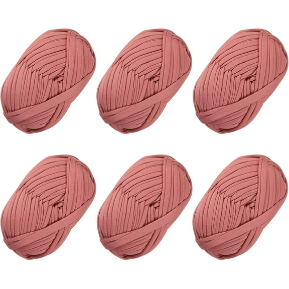 T-Shirt Yarn Elastic Fabric Crochet Cloth Yarn for DIY Knitting, Spaghetti Yarn Thick Knitting Yarn for Hand DIY Bag Blanket Cushion Crocheting Projects,Home Decor