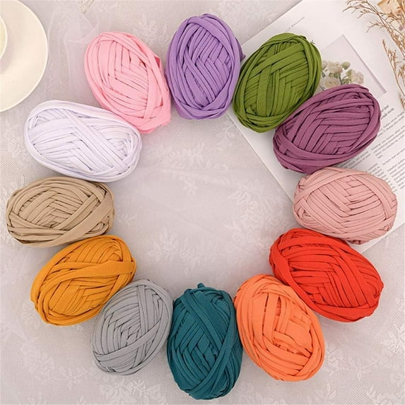 T-Shirt Yarn Knitting Yarn Fabric Crochet Cloth for Summer Hand DIY Bag Blanket Cushion Crocheting Projects 100g