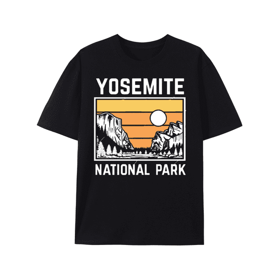 T-Shirt Yosemite National Park Retro Sunset Graphic Tee