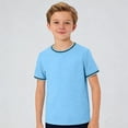 thumbnail image 1 of T Shirt for Boys Short Sleeves Sky Blue Boys Tshirts Loose Soft Kid Summer Clothing Boys Fashion 7-8 Years, 1 of 5