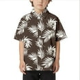 thumbnail image 1 of T Shirt for Kids Toddler Boys Boys Tropical Print Short Sleeve Polo Shirts Soft Comfy Beach Holiday Tee Blouses Summer Clothes,Brown,3-4 Years, 1 of 3