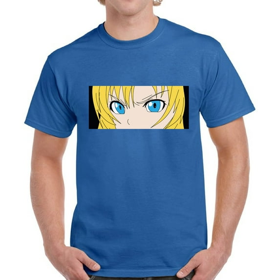 T-Shirt for Men Angry Eyes Anime - S M L XL 2XL 3XL 4XL 5XL Graphic Tee - Anime Clothes Gift Mens