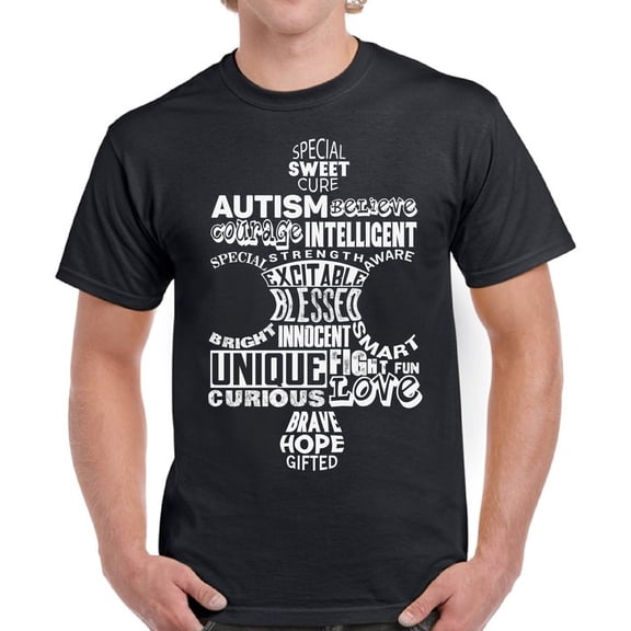 T-Shirt for Men Autism Blessed Hope Puzzle - S M L XL 2XL 3XL 4XL 5XL Graphic Tee