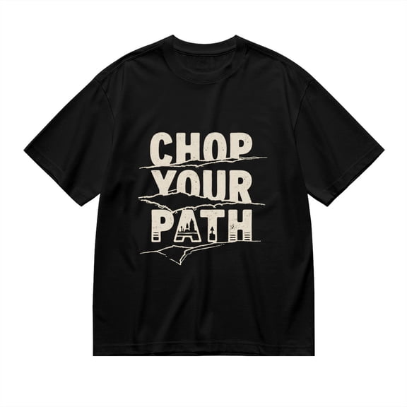 T Shirt for Men, Chop Your Path,Mountain Print, Vintage Graphic Tees Men, 23931414,L